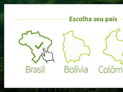 Choose your country bolivia brasil button check choice choose colombia country form hover radio button