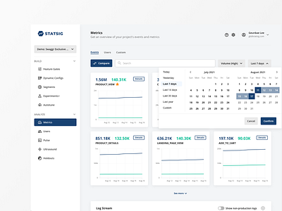 Calendar UI (Date Selector) calendar dashboard date design ui ux