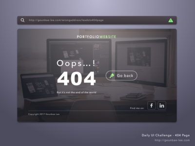 Daily UI Challenge #8 — 404 Page 404 challenge daily design interface page portfolio sketch ui ux web website