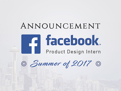 Facebook Product Design Intern Announcement app banner design facebook intern internship product typo typography ui ux web