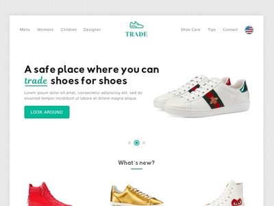 Daily UI Challenge #12 - E-Commerce Shop app challenge daily design green landing page shoes ui ux web