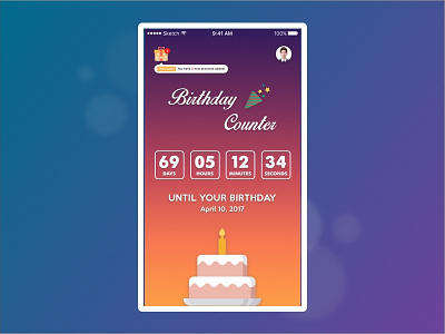 Daily UI Challenge #14 - Birthday Counter