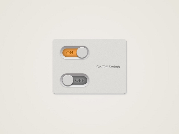 Daily UI Challenge #15 - On Off Switch by Geunbae "GB" Lee on Dribbble