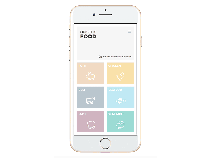 Healthy Food Delivery App Landing Page