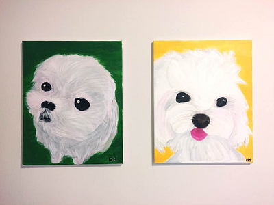 Canvas Painting - My Puppies art canvas dog maltese paint painting pet puppy