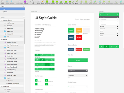 Home Automation Style Guide app automation design guide home iot mobile style ui