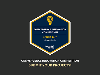 Convergence Innovation Competition Sticker Design competition design georgia hexagon project sticker swag tech ui ux