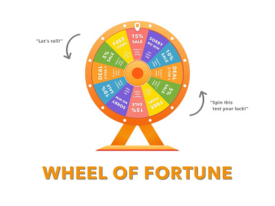 Wheel of Fortune Design chance creative debut design fortune gamble of palette rotate ui ux wheel