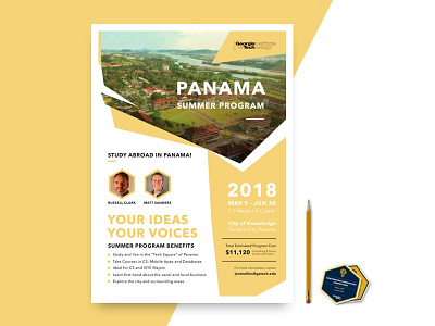 Panama Summer Program Flyer - Georgia Tech a4 design flyer graphic pamphlet panama poster summer typography ui ux visual