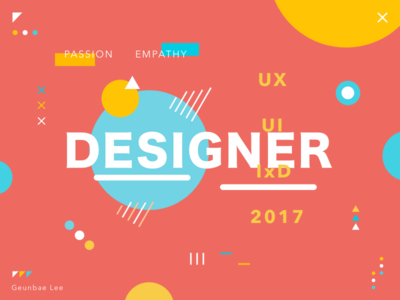 Designer - colorful poster exploration color creative design designer geometry layout poster typography ui