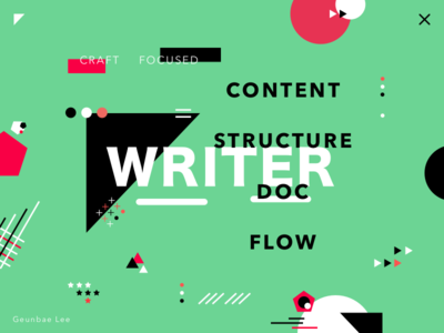 Writer - colorful poster exploration color creative design designer geometry layout poster typography ui