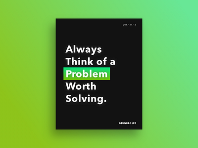 Designer Quote Poster #2 booklet color creative designer geometry layout poster quote typography ui