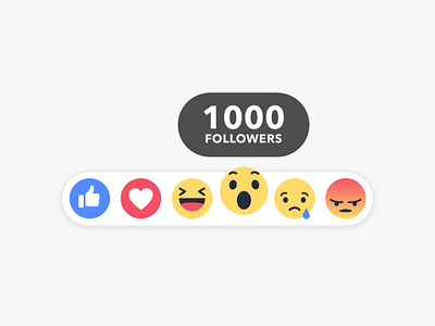 Reached "1000" Followers on Dribbble !! :o design facebook follower followers icon illustration logo sketch web