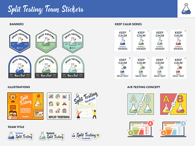 Facebook Ads - Split Testing Stickers facebook illustration sketch sticker sticker design swag