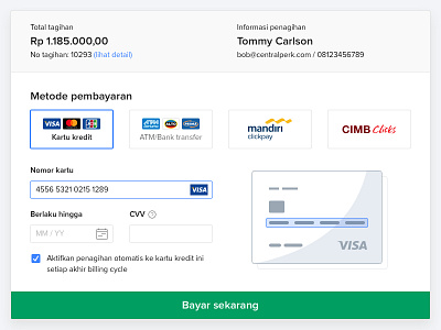 Payment system app design payment ui