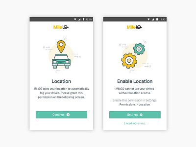 Location Permissions Screens android illustration mobile permissions