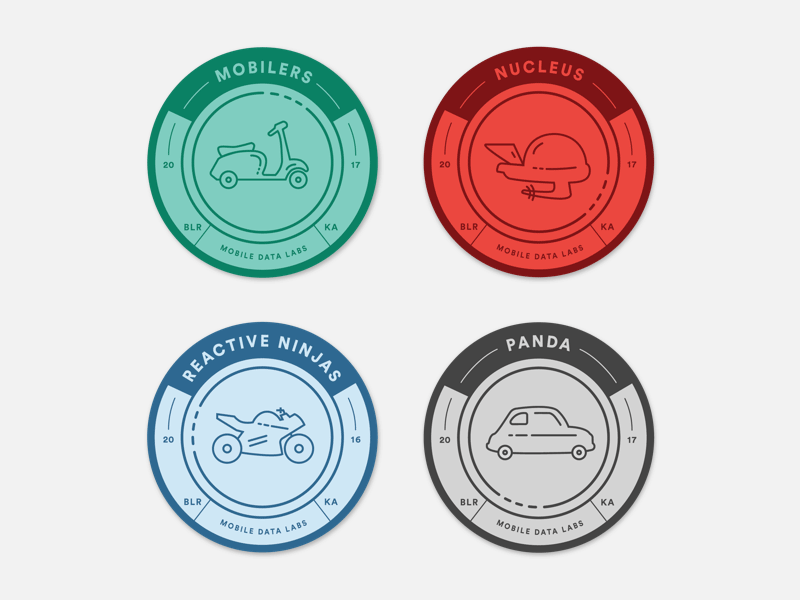 Bangalore Squad Badges badge branding car identity illustration sticker vehicle