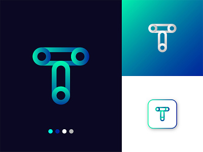 Tech Letter T Creative Modern Logo