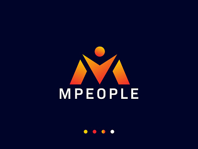 Modern Letter (M+People) Logo Design alphabet community company connection corporate development education finance group grow human internet