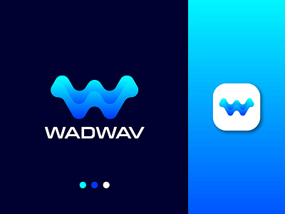 Water Wave Modern Letter W Logo Design alphabet company corporate droplet font identity label letter liquid logotype marketing water