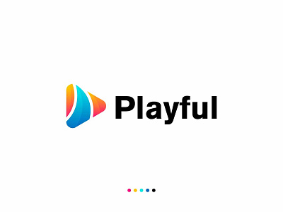 Modern Colourful Media Play Technology Logo Design