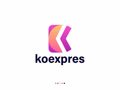 Abstract Modern Fast Delivery Express Letter K Logo Design