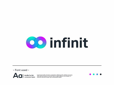 Abstract Gradient Infinity Modern Concept Logo Design company curve eternity future gradient graphic idea image infinite infinity loop purple