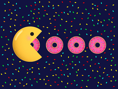 National Donut Day donut donuts food illustration pacman sweet vector art