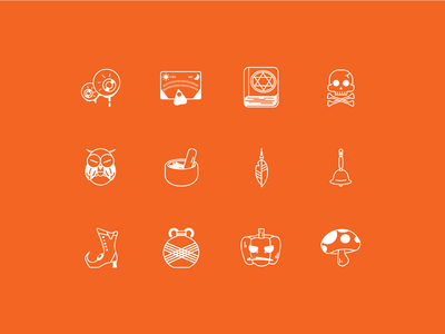 Witch Tools icon set 2 bells death eye balls halloween icon set owl skull vector icons witch witch tool witchcraft