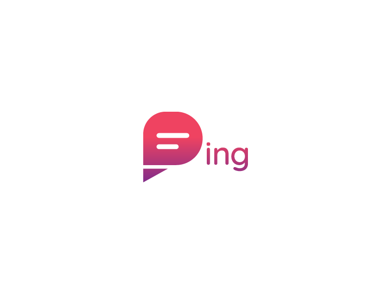 Ping thirtylogos thirty logos challenges text message graphic design chat app ping logo design logo