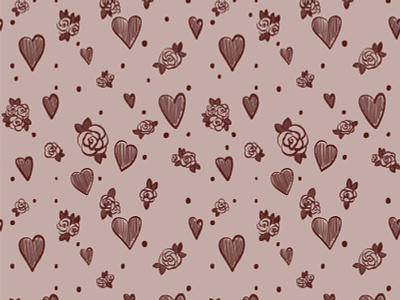 Cute flower pattern cute pattern design digital heart pattern pattern roses simple pattern sketchy pattern