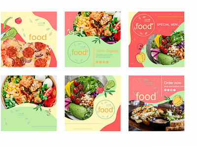 Food Template Instagram Post branding design graphic design illustration instagram post instagram template template vector