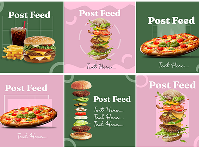 junk food social media template branding design graphic design illustration instagram post instagram template template vector