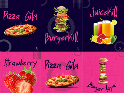 food aesthetic cool color branding design graphic design illustration instagram post instagram template template vector