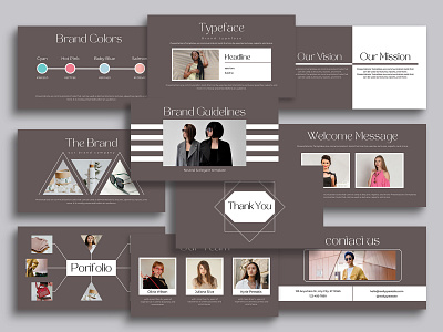 Brand guidelines presentation templates elegant