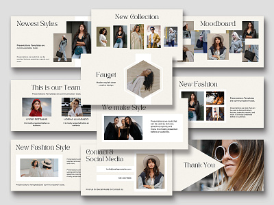 Fauget Fashion Presentation Template branding graphic design presentation ui