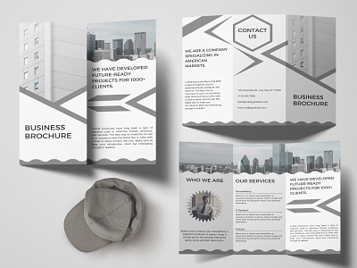Modern and simple business brochure. property investment