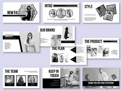 New fashion presentation template branding casual graphic design