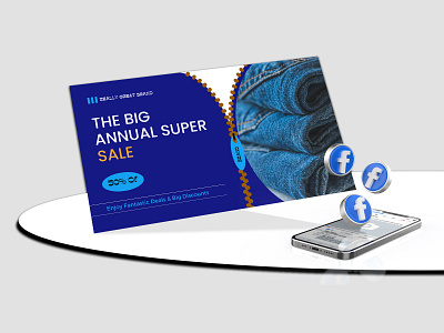 The Big Annual Super Sale Facebook Cover fb cover graphic design