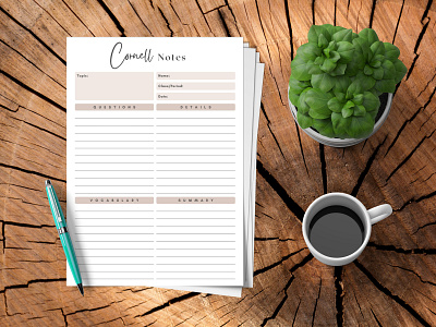 Elegant Cornell Notes Planner