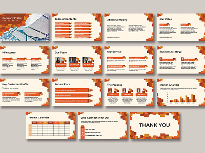 Minimalist Modern Company Profile Presentation branding company design facebook fb cover graphic design hotel trifold brochure illustration logo ui vector