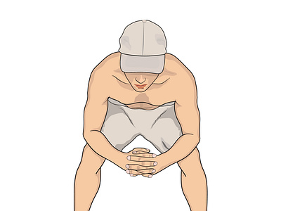 Exercise Pose 2d illustration a man with cap cap exercise exercise pose graphic design illustration man man illustration people illustration tanmoyn vector illustration workout workout pose yoga