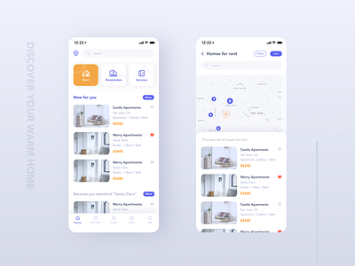 Rent app design mobile ui ux