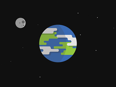 Earthbound earth flat minimal moon simple space universe