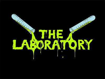 The Laboratory branding illustration liquid logo science vial vials