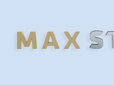 Max 3d gold skeuomorphism type