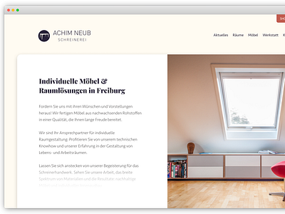 Redesign Schreinerei Achim Neub