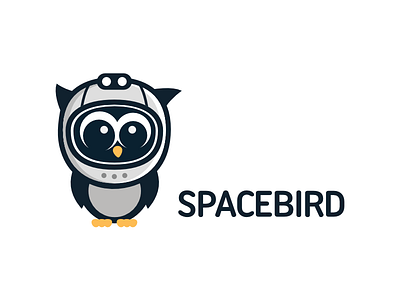 SPACEBIRD astronaut bird illustration logo space spacebird