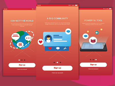 Mobile Apps Community Design character designer graphic designer homepage illustrator ui design uiux user interfaces ux designer vector web web design