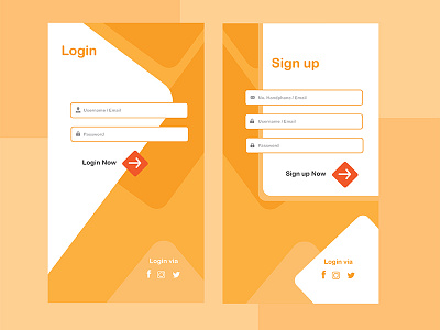 UI design for sign up and login by purwati endah darmayanti on Dribbble